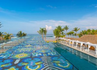 Impresionante Tapete Huichol gigante en un Hotel en Nayarit
