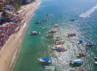 Maravillosa peregrinación acuática, en Bucerias Nayarit