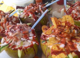 Los deliciosos cocos con camarón de Bob Chelero…