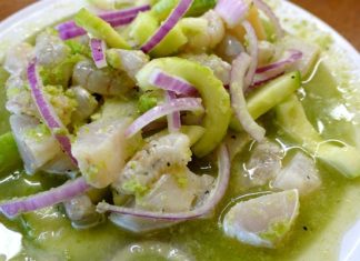 Riquísimo aguachile de callo de hacha