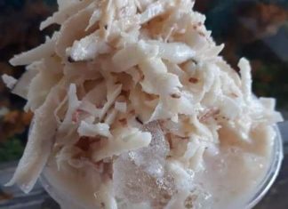 Riquísimo raspado de coco