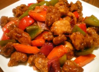 Delicioso pollo agridulce, igual que en los resturantes Chinos
