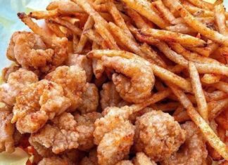 Prepara tempura de camarones