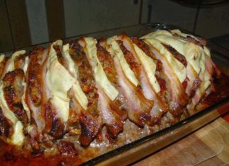 Lomo de cerdo relleno de queso y tocino