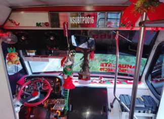 Chofer de Tepic adorna su camión y regala dulces a pasajeros