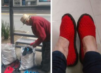 Ancianito vende hermosos zapatos tejidos y usuarios lo promocionan en redes