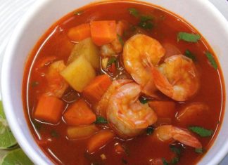 Sopa de camarón para combatir el invierno