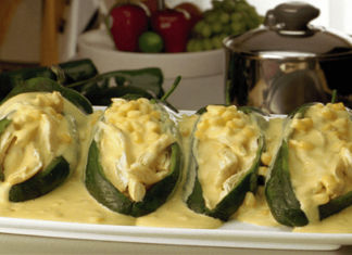 Chiles rellenos de crema de elote: un gusto al paladar