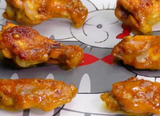 Alitas de pollo con miel y mostaza al horno