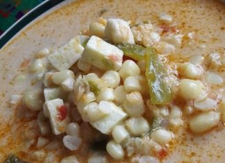 Sopita de elote para la cuaresma.