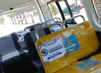 Combis de Tepic acatan medidas de prevención contra COVID-19
