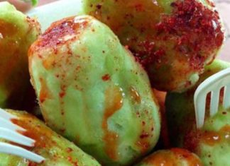 Tunas con sal limón y chile : un verdadero manjar