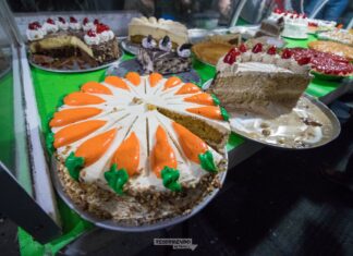 Los pasteles deliciosos de los estadios en Tepic