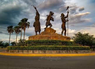 La emblemática glorieta que cuenta la historia de Bahía en una escultura