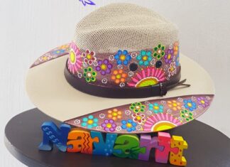 Arte Nayara y sus bellos sombreros pintados a mano por nuestra gente