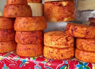Quesito enchilado, una delicia de rancho.