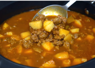 Carne molida en salsa roja, receta económica para chuparse los dedos.