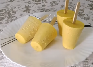 Helados con la fruta de la pasión, “maracuyá”