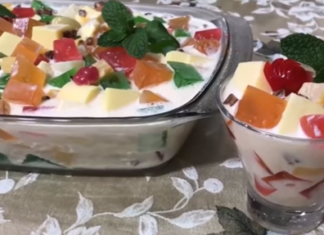 “Ensalada de geletina con frutas”, una idea para un postre totalmente diferente.