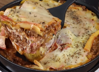 Que fácil es hacer “lasaña en un sartén”, disfruta de este platillo maravilloso.