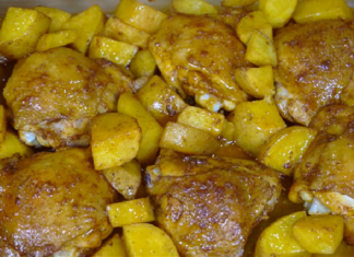 Pollo con papas al horno