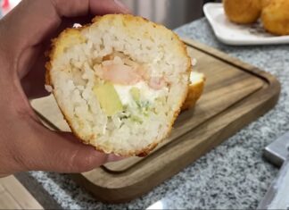 Bolitas italianas rellenas de arroz