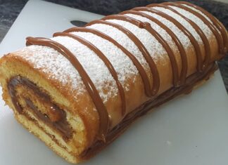 Brazo de gitano con dulce de leche