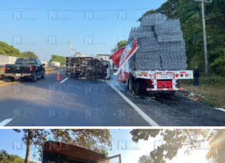 Tráiler mal estacionado casi provoca una tragedia en Tepic