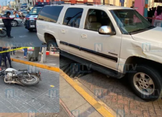 Joven motociclista pierde la vida al chocar contra camioneta en la zona Centro de Tepic