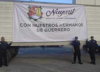 Ya llegó a Guerrero la ayuda enviada por el gobierno de Nayarit