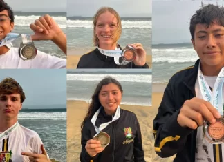 Dos oros, una plata y dos bronces para Nayarit en el surf de los Juegos Conade