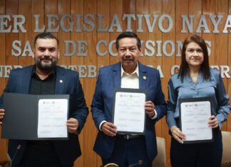 Firma Congreso convenio de colaboración con la Secretaría Ejecutiva del Sistema Local Anticorrupción