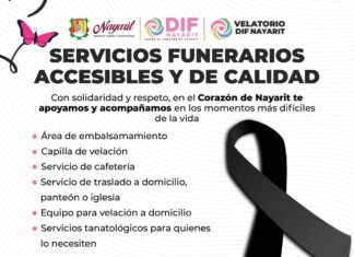 SERVICIOS FUNERARIOS ACCESIBLES Y DE CALIDAD A TRAVÉS DE DIF NAYARIT