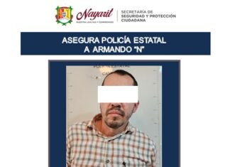 Oportuna respuesta de la SSPC logra aseguramiento de masculino en Tepic