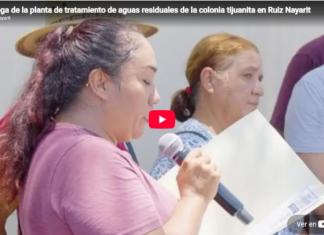 Entrega de la planta de tratamiento de aguas residuales de la Colonia Tijuanita en Ruíz Nayarit