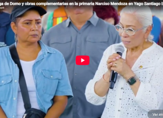 Entrega de domo y obras complementarias en la primaria “Narciso Mendoza” en Yago Santiago Ixcuintla