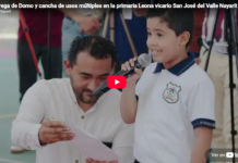 Entrega de domo y cancha de usos múltiples en la primaria “Leona Vicario” en San José del Valle