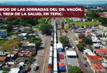 Inicio de las jornadas del Dr. Vagón “El tren de la salud” en Tepic